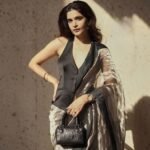 Banarasi Pure Tissue Katan Saree with Satin Border – Black