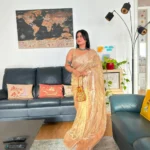 Exclusive Pure Tissue Saree with Pearl Handwork & Zari Weaving